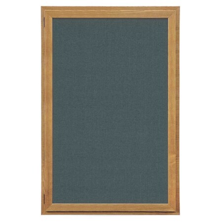 United Visual Products Indoor Enclosed Combo Board, 72"x36", Satin Frame/Black & Ultramarine UVCB7236-BLACK-ULTMAR